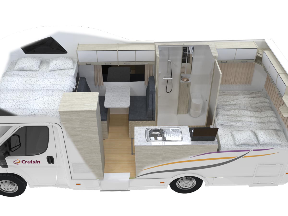 CT 4 Berth Deluxe - insite view from above